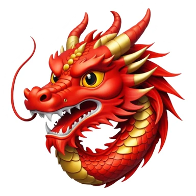 Chinese dragon face  sticker