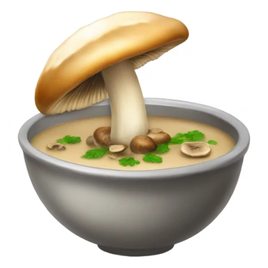 Mushroom soup with a sautéed mushroom on top  sticker