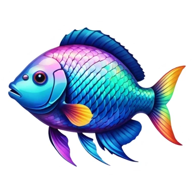 colorful tropical fish sticker