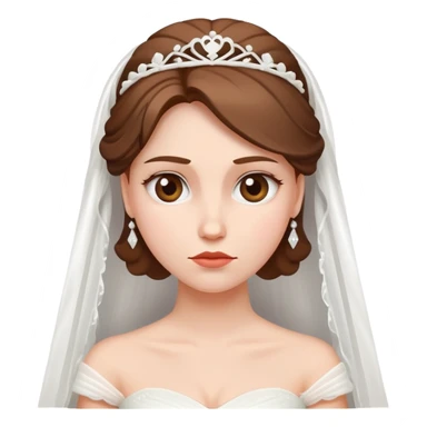 bride in a wedding dress with a faint broken heart symbol, subtle and playful, no explicit content sticker