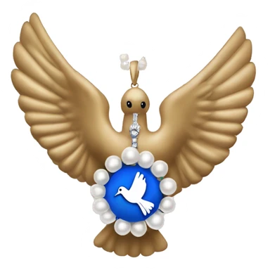zeta phi beta dove with pearl necklace  sticker