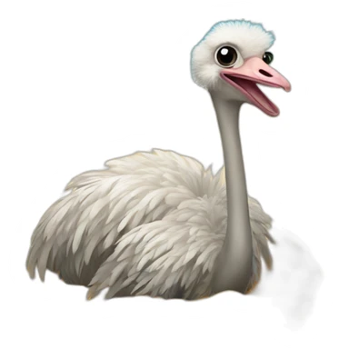 ostrich in the sand sticker