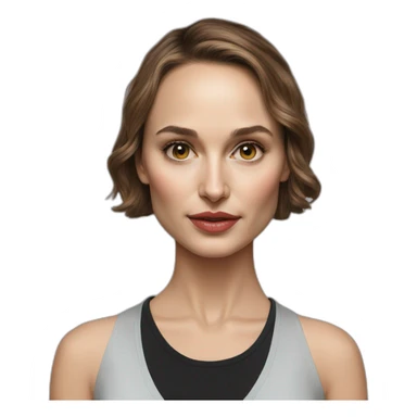 hyper realistic nathalie portman sticker