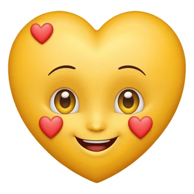 🫠 with hearts around it sticker