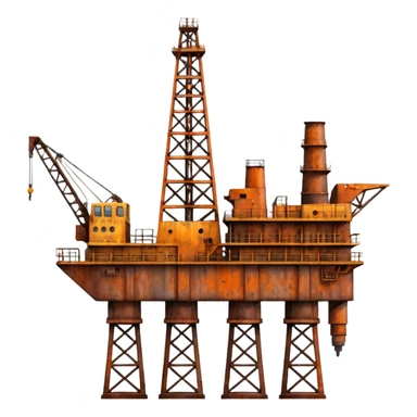 simple oil rig sticker