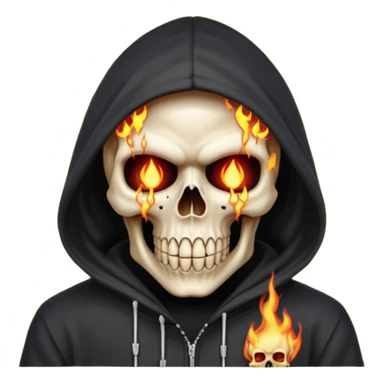 Bro I wanna skull with hoodie on the hoodie has to be on fire and I want matrix blood with the codes and weird numbers spilling out eyes and mouth almost give him a diamond grill in his mouth make it shinny where is the matrix symbols  sticker