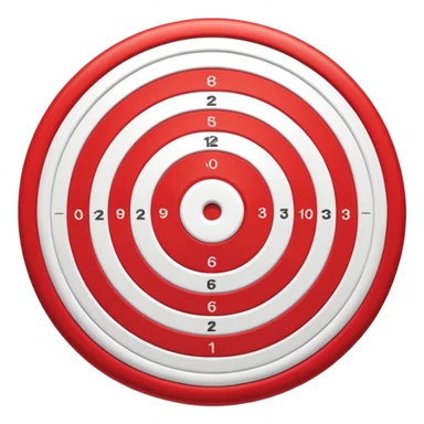 Red-white bullseye target sticker
