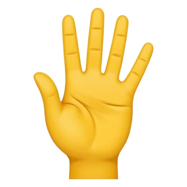 minimalist peace sign hand emoji, yellow sticker