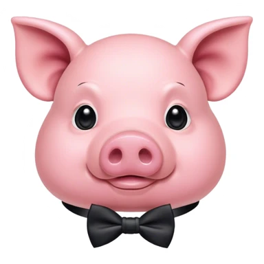Pig wearing a bow tie  sticker