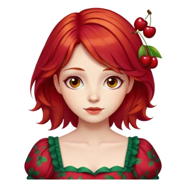 A cherry princess sticker