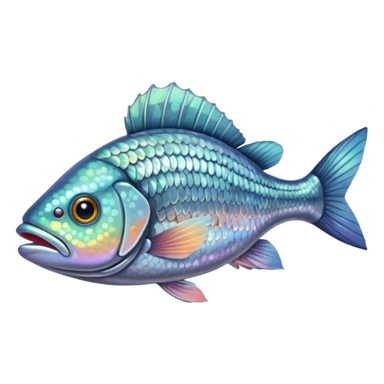 River fish perch sticker