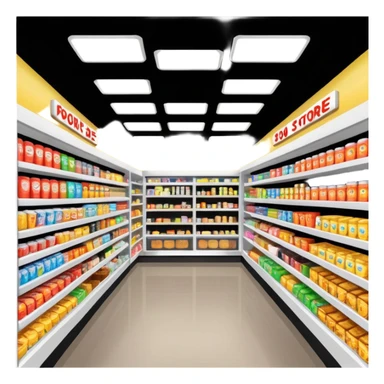 Convenience store named poor store and more sticker