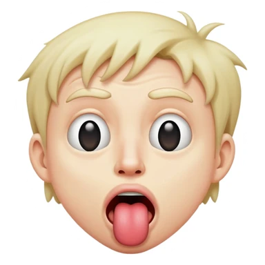 woozy face with tongue look idiot sticker