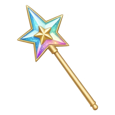 glitter magic wand sticker