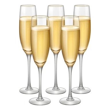 three tier tall tower made of coup champagne glasses sticker