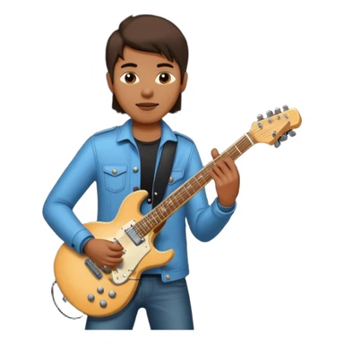 guitarist with electric guitar sticker