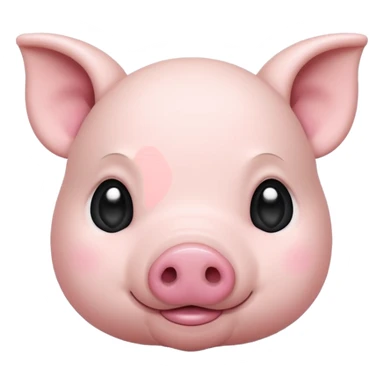 white and black baby pig sticker