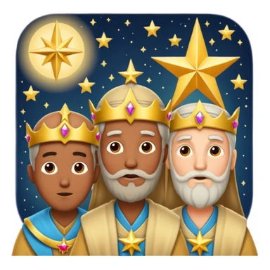 three wise men, add the star on top sticker