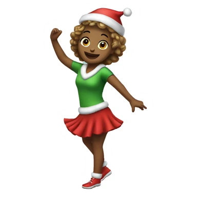 Christmas girl dancing sticker
