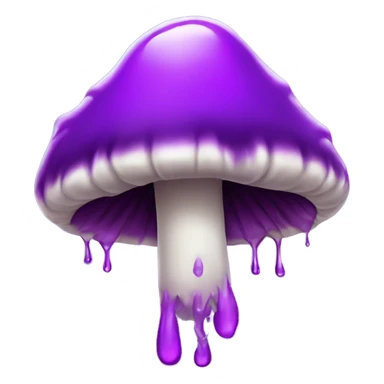 Dripping poison mushroom purple  sticker