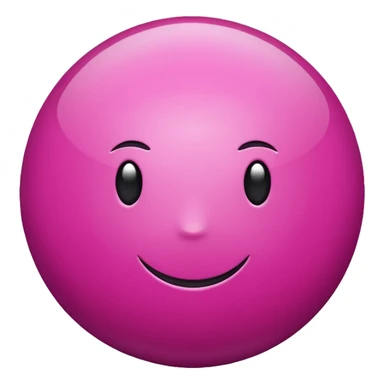 magenta color sphere. Negative : Emoji. sticker
