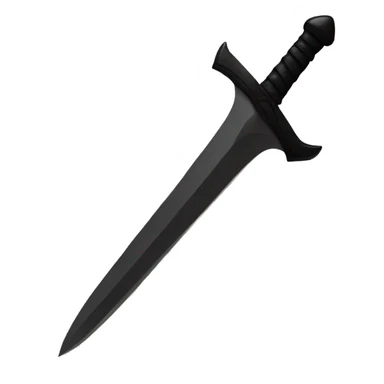 Dark black dagger with thunder sticker