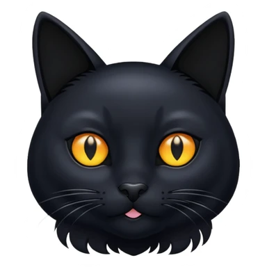 black cat black eyes sticker