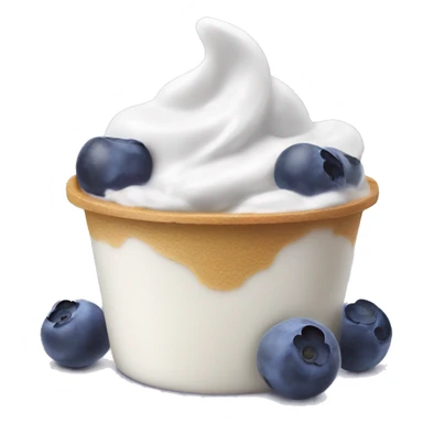 Yogurt with blueberries on top sticker