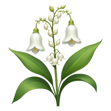 White lily of the valley  sticker