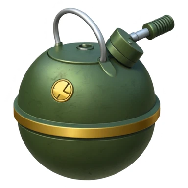 military green anti-personnel mine sticker