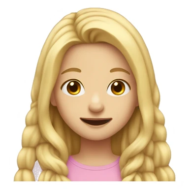 Cute girl with braces and long blonde hair sticker
