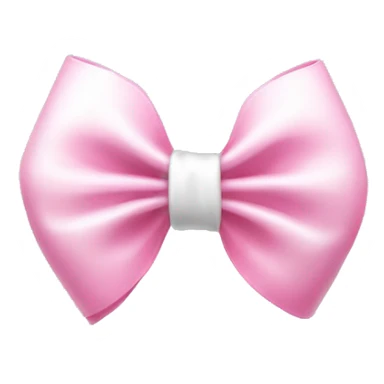 White bow with pink heart sticker