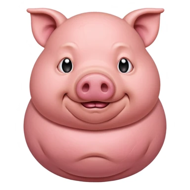 pig with a big stomach sticker