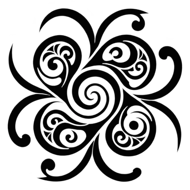 Unity Māori koru design at top sticker