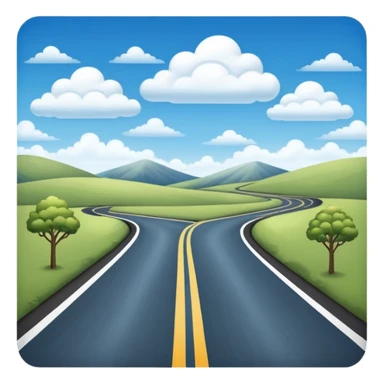 country sky background with road going into the distance sticker