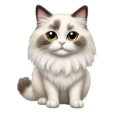 A Ragdoll Cat Wearing A Bow And TuTu sticker