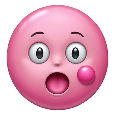 Emoji blowing bubblegum sticker