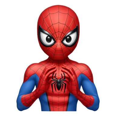 Spiderman qui met une bague a hello kity sticker