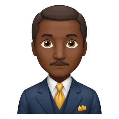 George Washington Carver with dark brown hair sticker