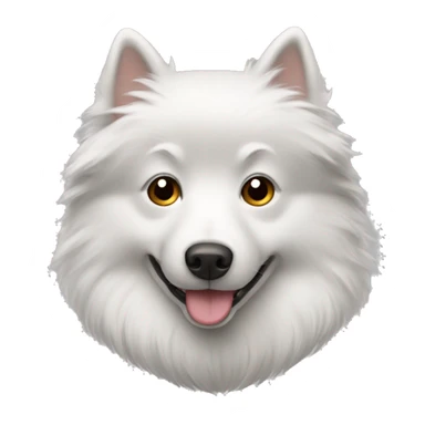 Grey American Eskimo dog sticker