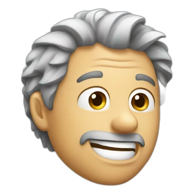 man pulling hair sticker