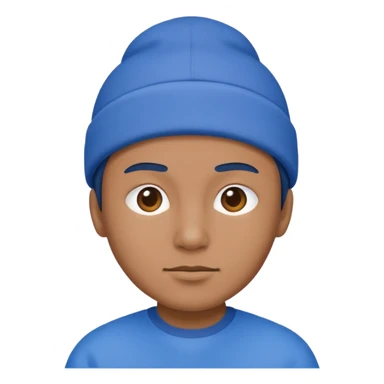 a crip wearing blue sticker