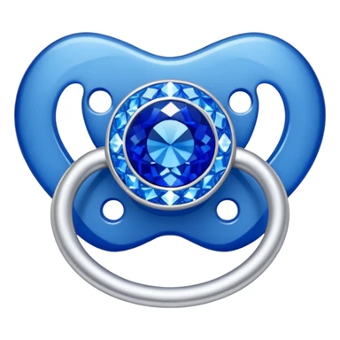 Swarovski Crystal sapphire pacifier sticker