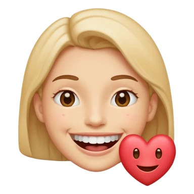 Una cara con una sonrisa tan amplia que la mitad inferior parece salirse del círculo del emoji. Se puede añadir un efecto de "espray" de pequeñas partículas de alegría (como mini-corazones o destellos) que salen de la boca. sticker