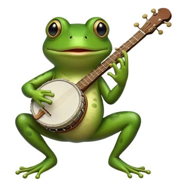 Frog playing a banjo sticker