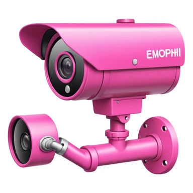 Security Camera pink with graffity sticker