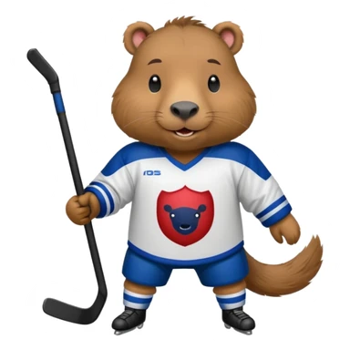 capybara ice hockey player sticker