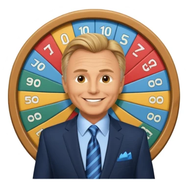 Wheel of Fotune tv pat sajak sticker