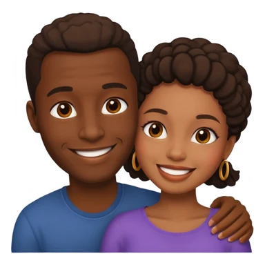 couple africain amoureux sticker