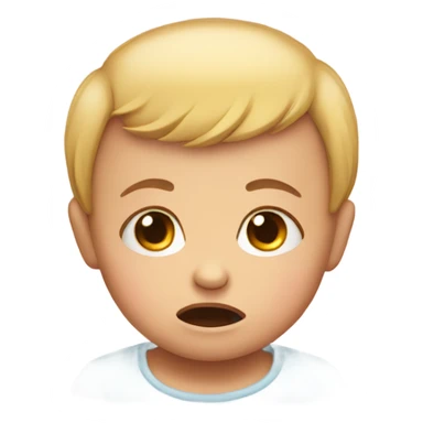 Crying baby face sticker